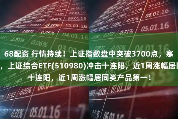 68配资 行情持续！上证指数盘中突破3700点，寒武纪涨超13%，上证综合ETF(510980)冲击十连阳，近1周涨幅居同类产品第一！